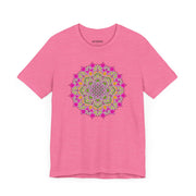 Luxe Mandala Unisex Jersey Tee - Vibrant Botanical Design