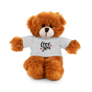Cute Stuffed Animal with 'Love You' Tee - Perfect Gift for Kids and Beloved Ones