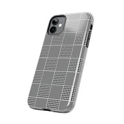 Chic Houndstooth Tough Phone Case - Stylish and Durable Protection