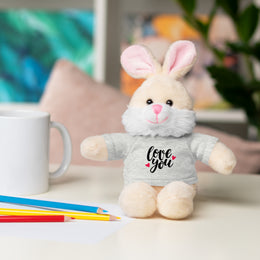 Cute Stuffed Animal with 'Love You' Tee - Perfect Gift for Kids and Beloved Ones