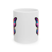Colorful Butterfly Ceramic Mug - 11oz/15oz - Perfect Gift for Nature Lovers