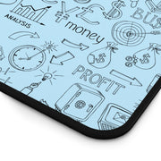 Inspirational Business Desk Mat - Idea, Profit & Growth Design