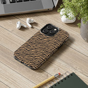 Wild Tiger Print Tough Phone Case – Durable Protection for Adventurers