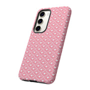 Cute Patterned Samsung Galaxy Phone Case - Tough Cases with Pink Hearts