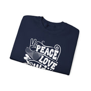 Peace Love Weed Unisex Crewneck Sweatshirt