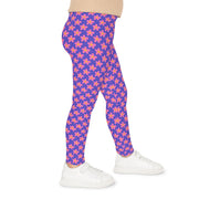 Floral Kids Leggings - Playful Purple Design for Active Girls
