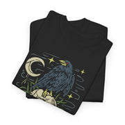Gothic Raven and Skull Unisex Heavy Cotton Tee