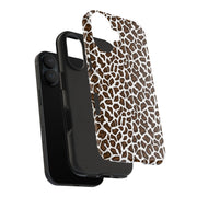 Stylish Leopard Print Tough Phone Case - Durable Protection for Your Device