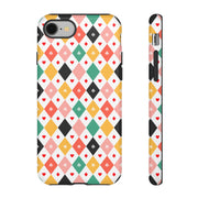Colorful Playing Card Pattern Tough Case for iPhone