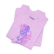 Bohemian Floral Snake Unisex Tee - Soft Pastel Color Shirt for Nature Lovers