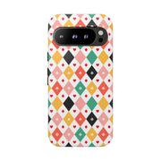 Colorful Diamond Pattern Google Pixel Phone Case - Tough Cases