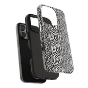 Zebra Print Tough Phone Case - Durable Protection for Style and Function
