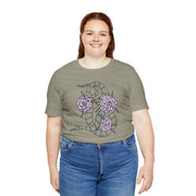 Floral Snake Unisex Jersey Tee - Stylish Graphic T-Shirt for Nature Lovers