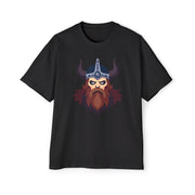 Men's Viking Warrior Heavy Oversized Tee - Bold Graphic Shirt for Casual Wear
