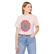 Luxe Mandala Unisex Jersey Tee - Vibrant Botanical Design