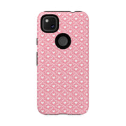 Pink Heart Pattern Tough Google Pixel Phone Case - Cute and Durable Protection