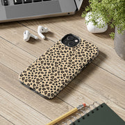 Leopard Print Tough Phone Case - Stylish Protection for Your Device