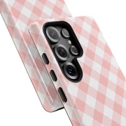 Stylish Pink Plaid Samsung Galaxy Tough Case for Smartphones