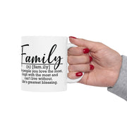 Family Definition Ceramic Mug - Gift for Loved Ones