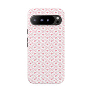 Pink Heart Pattern Google Pixel Tough Case - Stylish and Durable Phone Cover