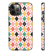 Colorful Playing Card Pattern Tough Case for iPhone