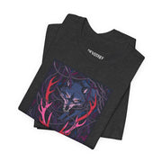 Nature-Inspired Graphic Tee - Wolf & Deer Design