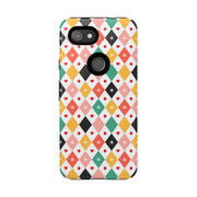 Colorful Diamond Pattern Google Pixel Phone Case - Tough Cases
