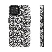 Zebra Print Tough Phone Case - Durable Protection for Style and Function
