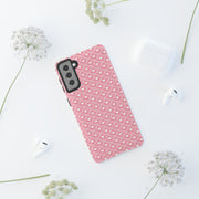 Cute Patterned Samsung Galaxy Phone Case - Tough Cases with Pink Hearts