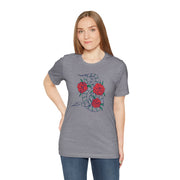 Snake and Roses Unisex Jersey Tee - Stylish Graphic Tee for Nature Lovers