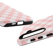 Stylish Pink Plaid Samsung Galaxy Tough Case for Smartphones