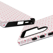Stylish Samsung Galaxy Phone Case with Pink Ribbon Design