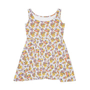 Playful Women's Skater Dress with Fun Prints - Perfect for Casual Outings and Holidays