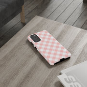 Stylish Pink Plaid Samsung Galaxy Tough Case for Smartphones