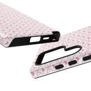 Stylish Samsung Galaxy Phone Case with Pink Ribbon Design