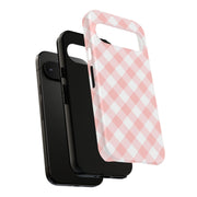 Chic Pink Gingham Google Pixel Phone Case for Tough Protection