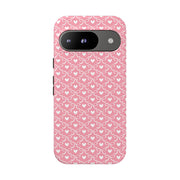 Pink Heart Pattern Tough Google Pixel Phone Case - Cute and Durable Protection