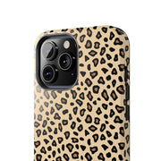 Leopard Print Tough Phone Case - Stylish Protection for Your Device