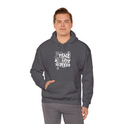 Peace Love Weed Unisex Hoodie - Cozy Cannabis Sweatshirt for Relaxed Vibes