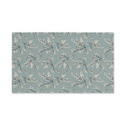 Floral Pattern Hand Towel - Soft Green Blossom Design for Kitchen & Bath