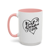 Best Grandma Ever Accent Coffee Mug - Perfect Gift for Mother's Day and Grandparent Celebrations