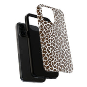 Stylish Leopard Print Tough Phone Case - Durable Protection for Your Device