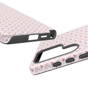 Stylish Samsung Galaxy Phone Case with Pink Ribbon Design