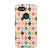 Colorful Diamond Pattern Google Pixel Phone Case - Tough Cases