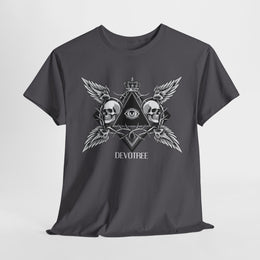 Devotree Skull Wings Unisex Heavy Cotton Tee - Edgy Graphic T-Shirt for Alternative Lifestyle
