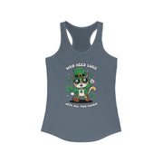 St. Patrick's Day Cat Racerback Tank - Who Needs Luck With All This Charm?