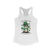 St. Patrick's Day Cat Racerback Tank - Who Needs Luck With All This Charm?