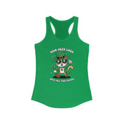 St. Patrick's Day Cat Racerback Tank - Who Needs Luck With All This Charm?