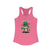 St. Patrick's Day Cat Racerback Tank - Who Needs Luck With All This Charm?