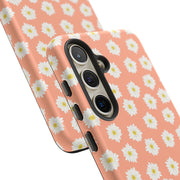 Daisy Pattern Tough Samsung Galaxy Phone Case - Floral Design for Stylish Protection